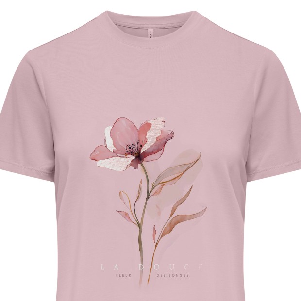 Only T-shirt Free Modal Atelier Pale Lilac La Douce