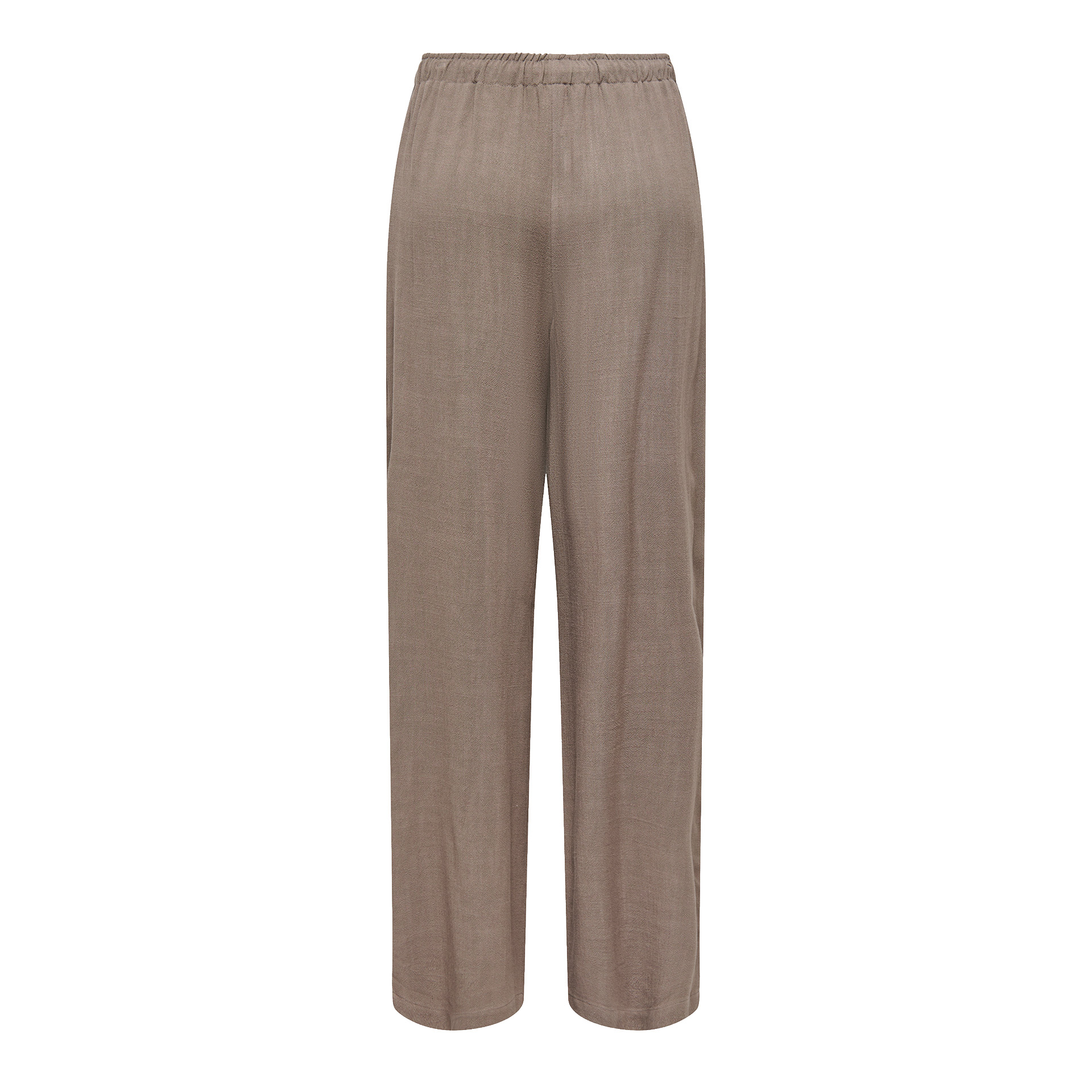 Only Calça Siesta Mw Pull-up Linen Walnut