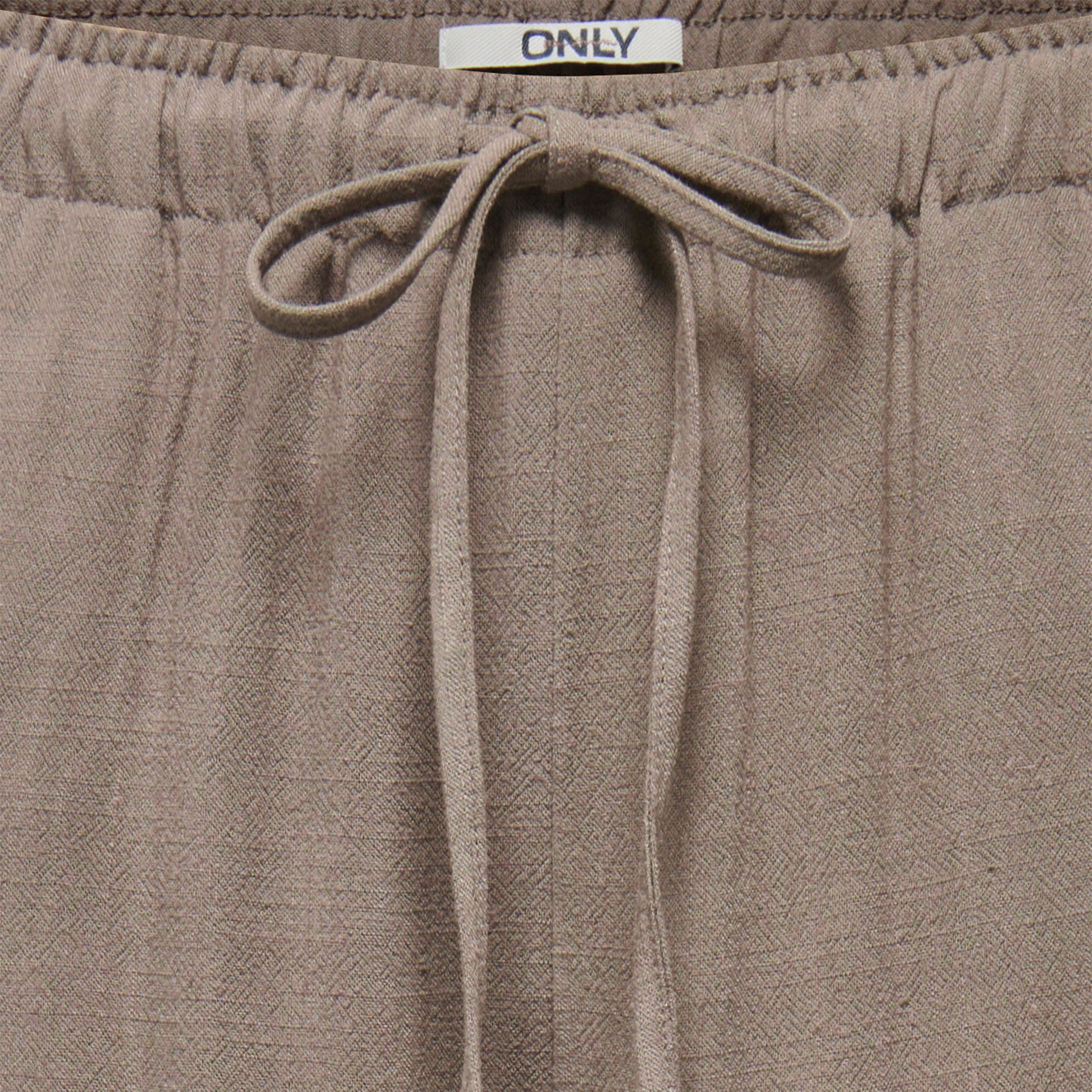 Only Calça Siesta Mw Pull-up Linen Walnut