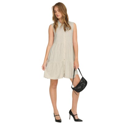 Only Vestido Siesta Linen Moonbeam