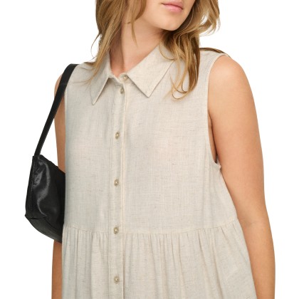 Only Vestido Siesta Linen Moonbeam