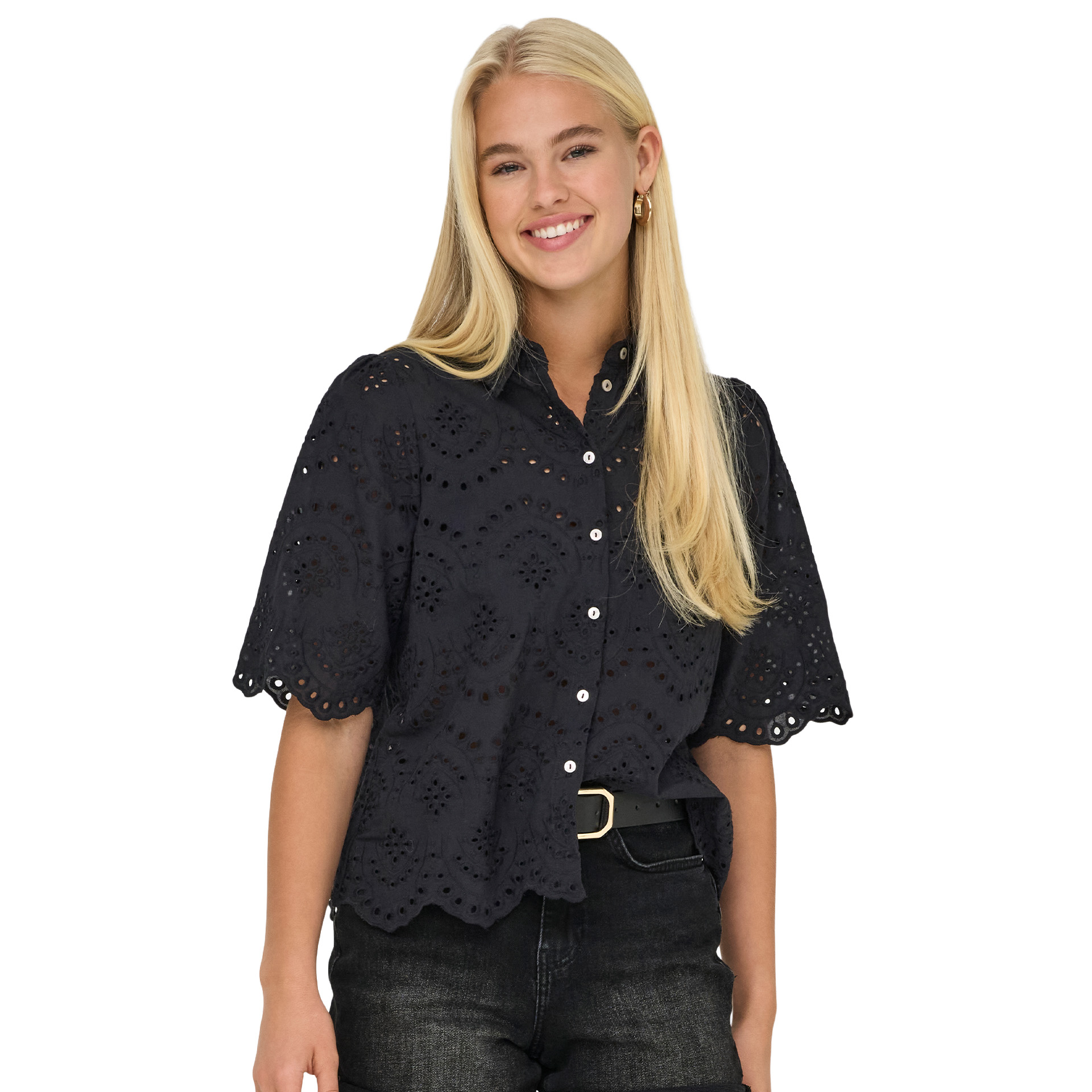 Only Camisa Valais Black
