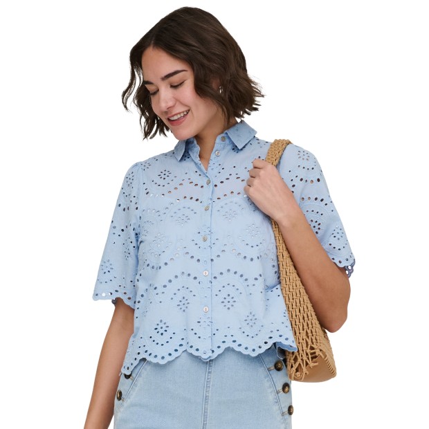 Only Camisa Valais Cashmere Blue