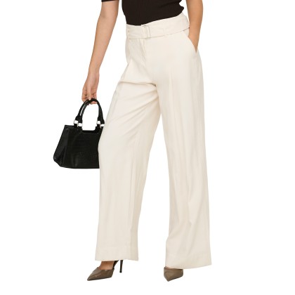 Only Calça Tila Life Belt Wide Cloud Dancer Only Calça Tila Life Belt Wide Cloud Dancer