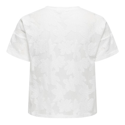 Only T-shirt Mirabella O-neck Lace Cloud Dancer