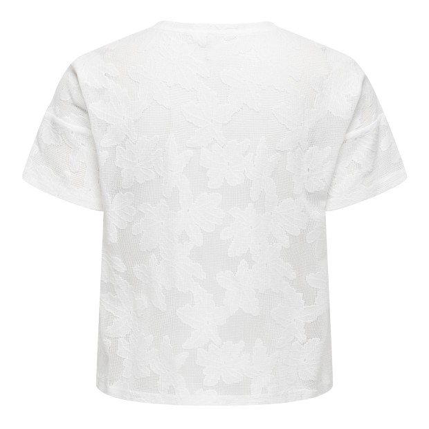 Only T-shirt Mirabella O-neck Lace Cloud Dancer