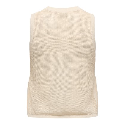 Only Top Ivy Sl Pearl O-neck Birch Cloud Dancer Pearls