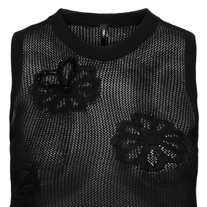 Only Top Ivy Sl Pearl O-neck Black Black Pearls