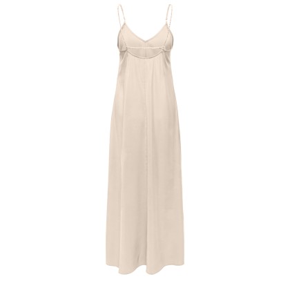 Only Vestido Madeli Oaklyn Strap Pumice Stone