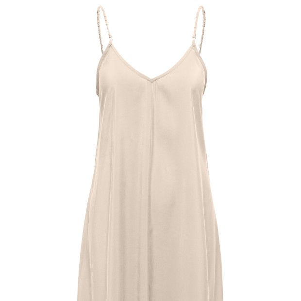 Only Vestido Madeli Oaklyn Strap Pumice Stone