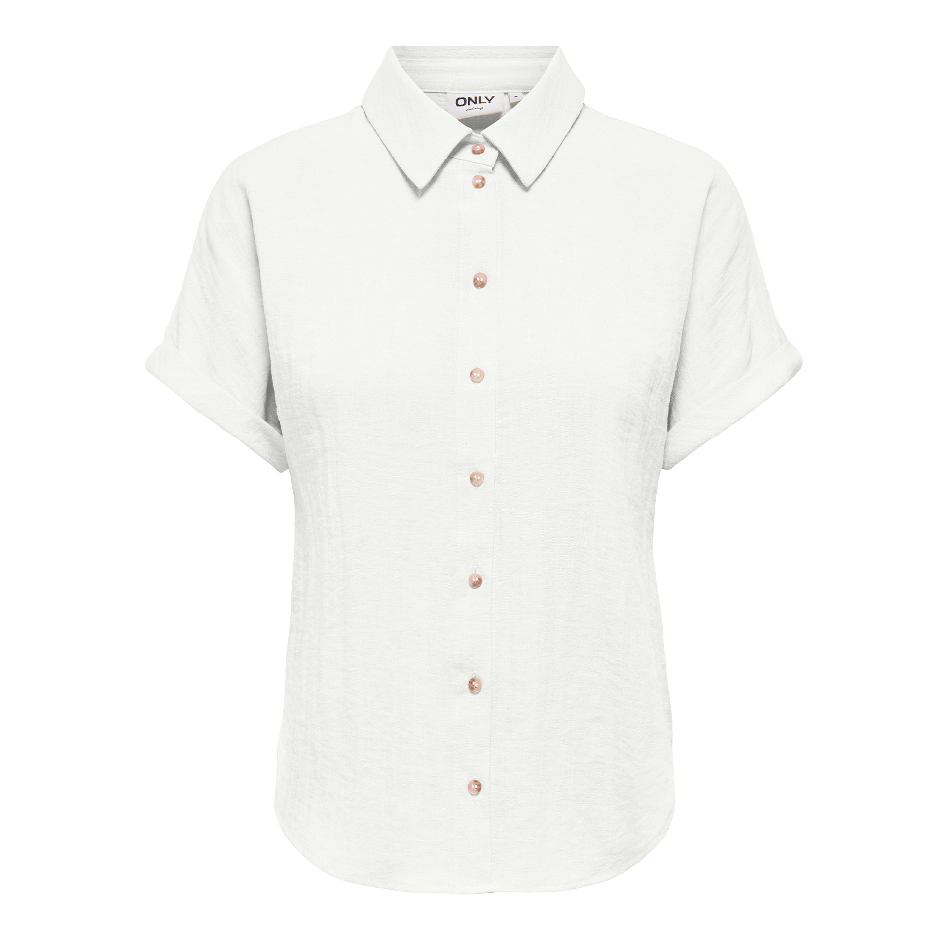 Only Camisa Ita Linen Look Bright White