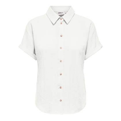 Only Camisa Ita Linen Look Bright White