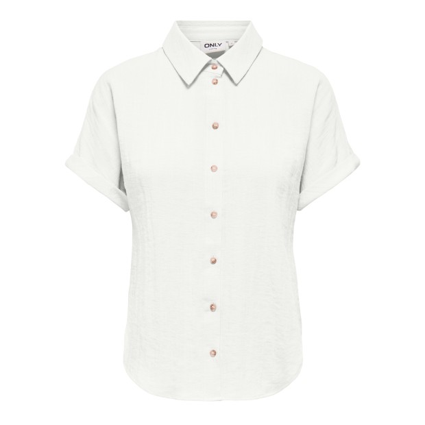 Only Camisa Ita Linen Look Bright White