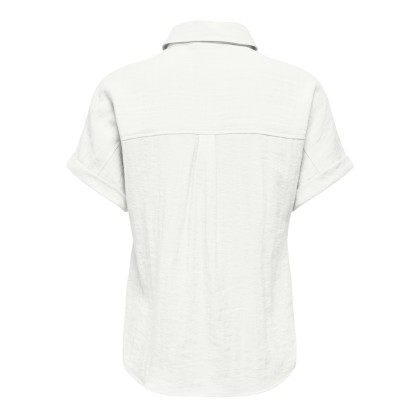 Only Camisa Ita Linen Look Bright White