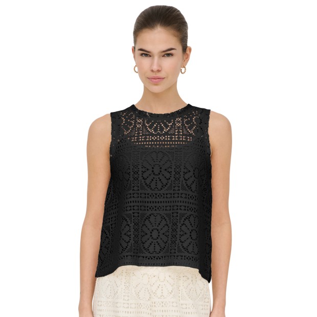 Only Top Lian Lace Tank Black