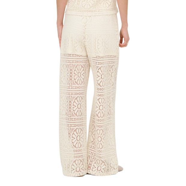 Only Calças Lian Lace Wide Birch