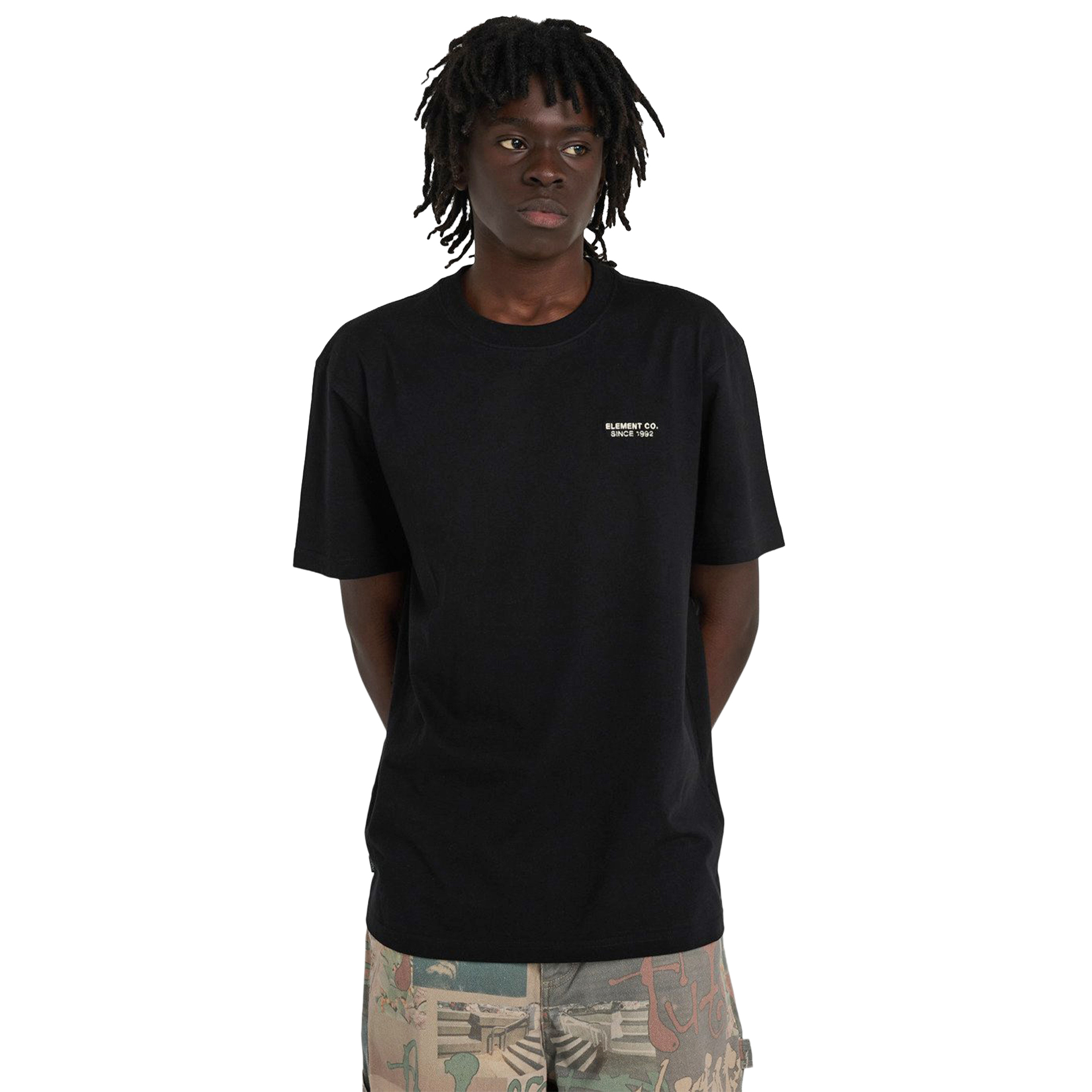 Element T-shirt Co Emb Flint Black