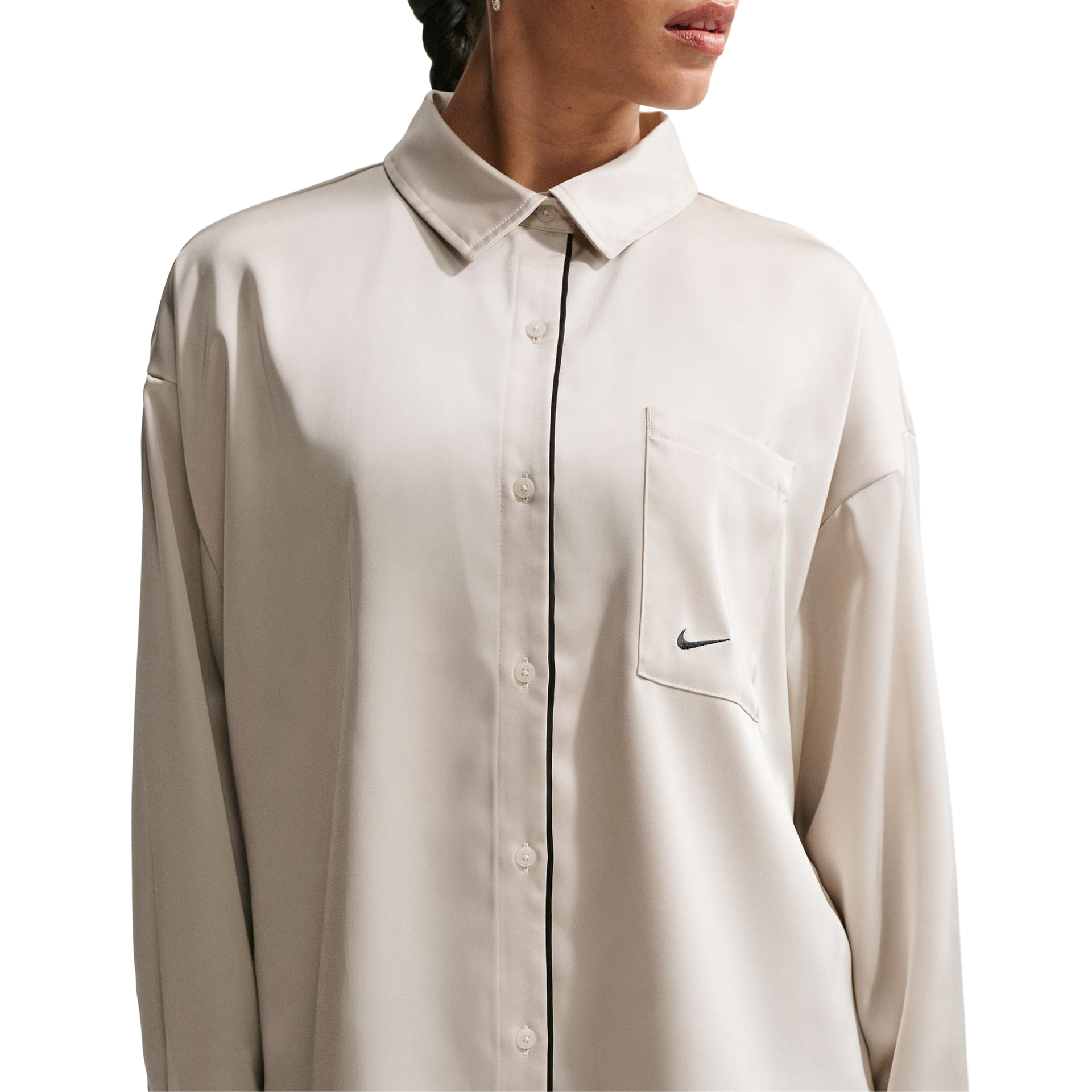 Nike Camisa W Nsw Offln Light Bone/black