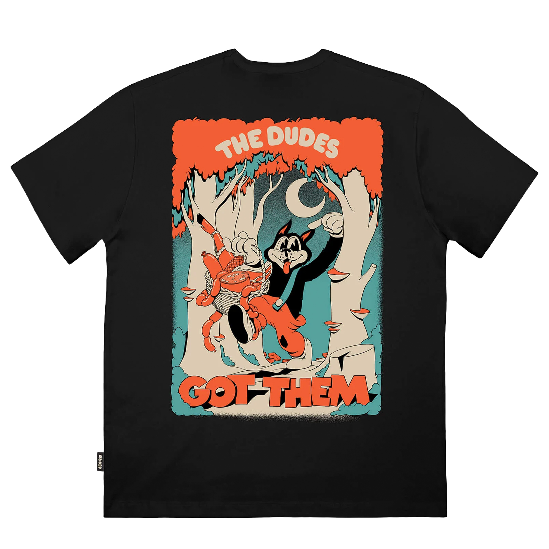 The Dudes T-shirt Big Bad Wolf Classic Prm Black