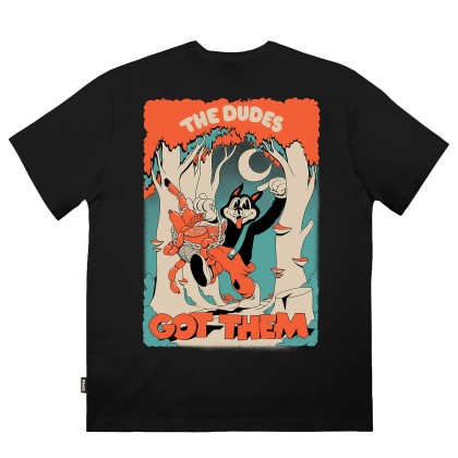 The Dudes T-shirt Big Bad Wolf Classic Prm Black