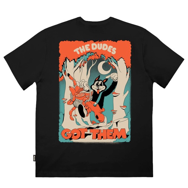 The Dudes T-shirt Big Bad Wolf Classic Prm Black