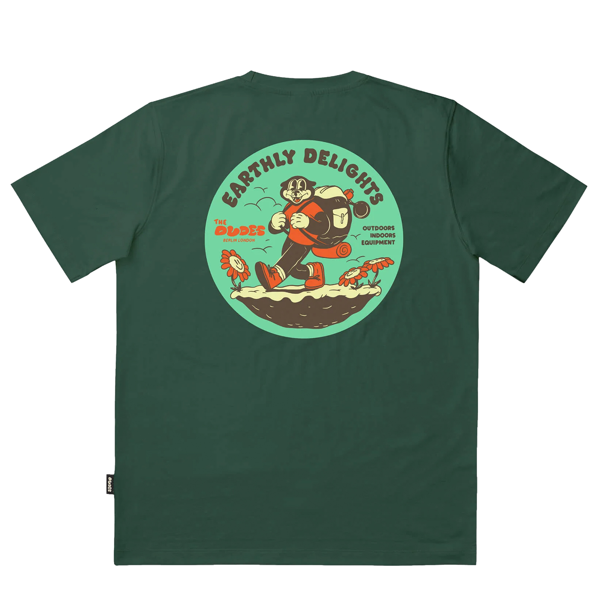 The Dudes T-shirt Earthly Delights Classic Prm Bottle Green