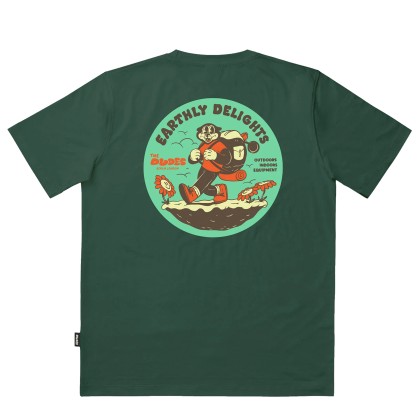 The Dudes T-shirt Earthly Delights Classic Prm Bottle Green