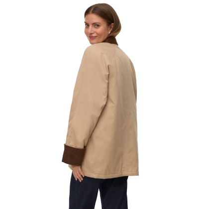 Vero Moda  Casaco Wales  Silver Mink Chocolate Torte C