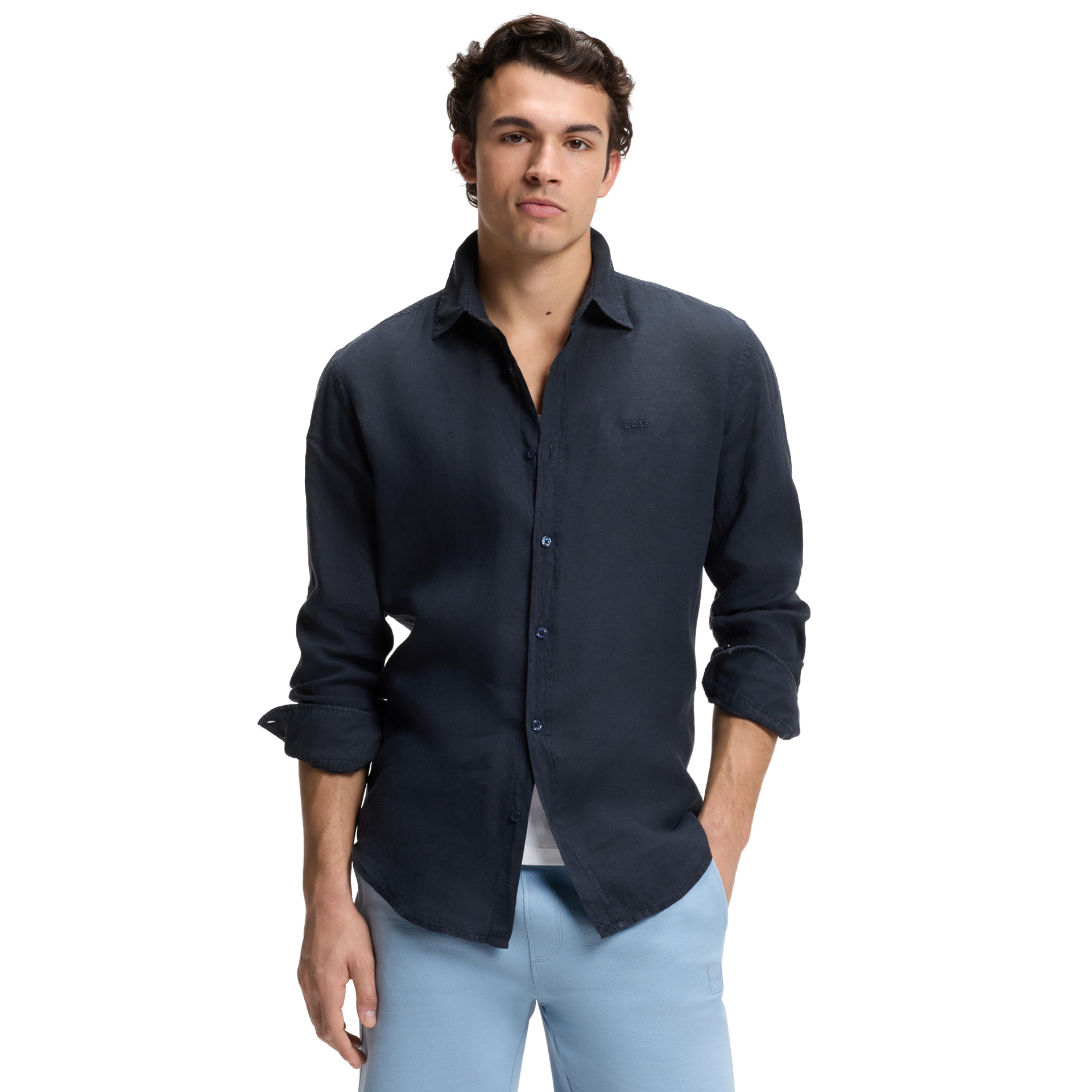 BOSS Camisa Relegant Dark Blue