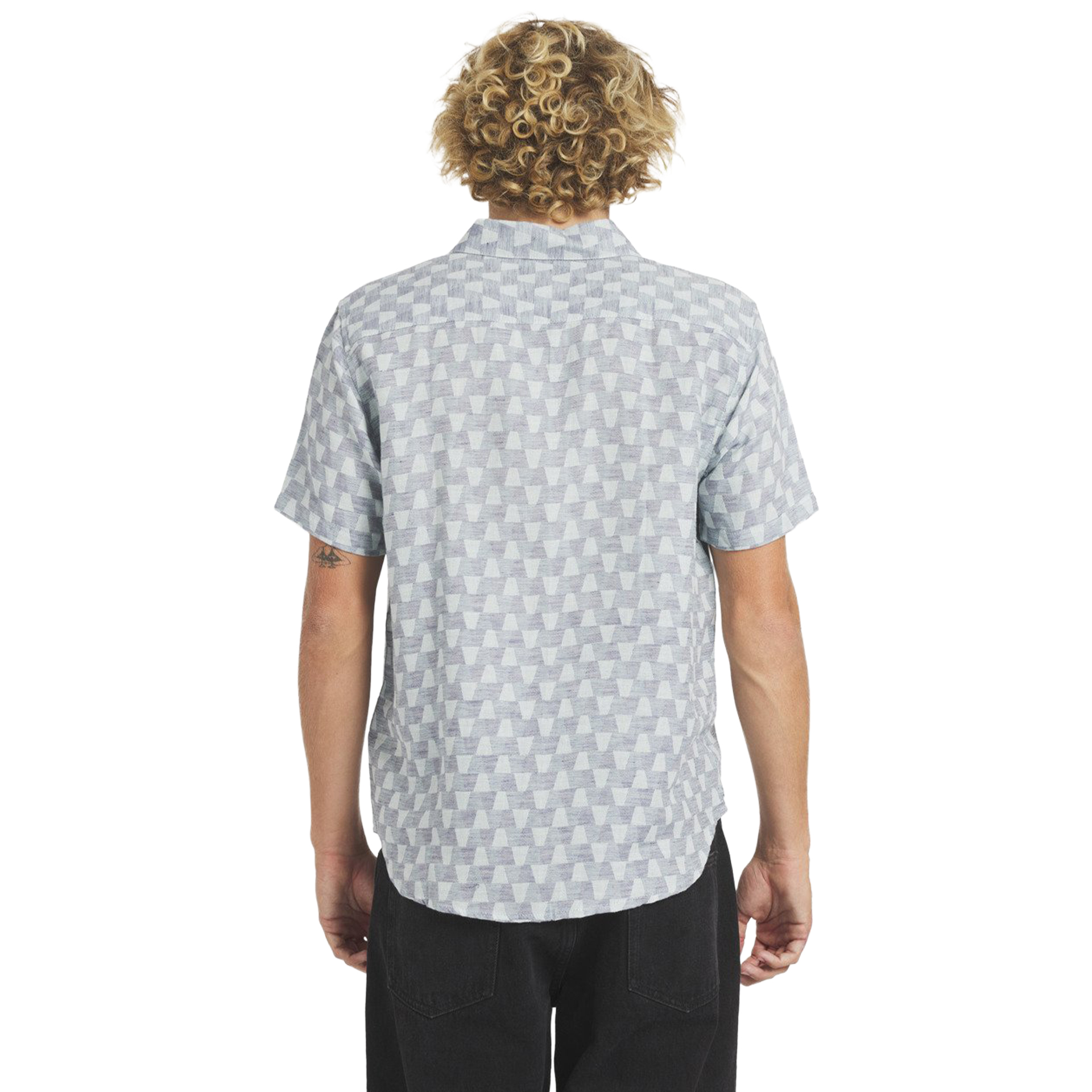 Rvca Camisa Va Monogram Vintage Navy