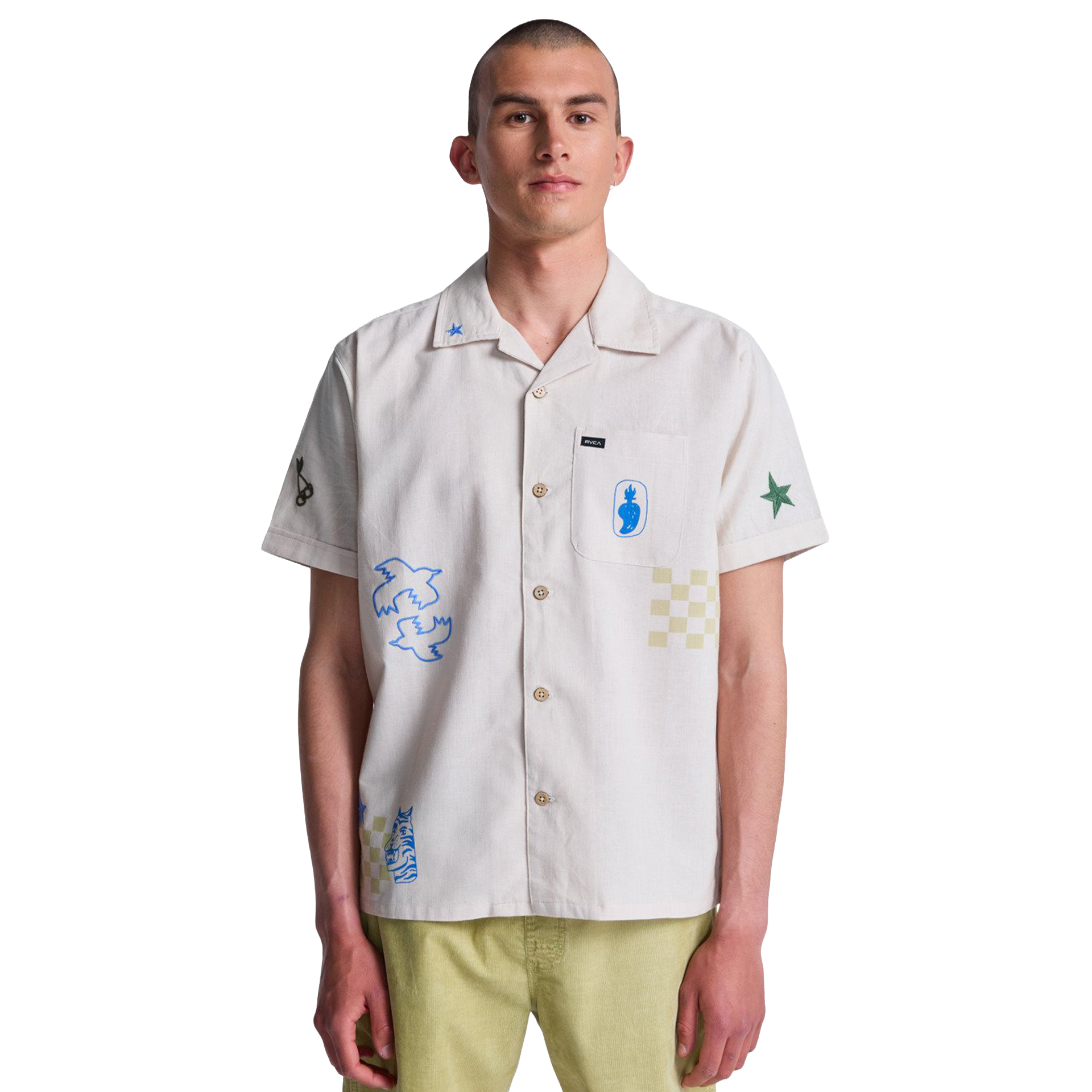 Rvca Camisa Antonia Figueiredo Elements Moonbeam