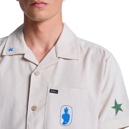 Rvca Camisa Antonia Figueiredo Elements Moonbeam