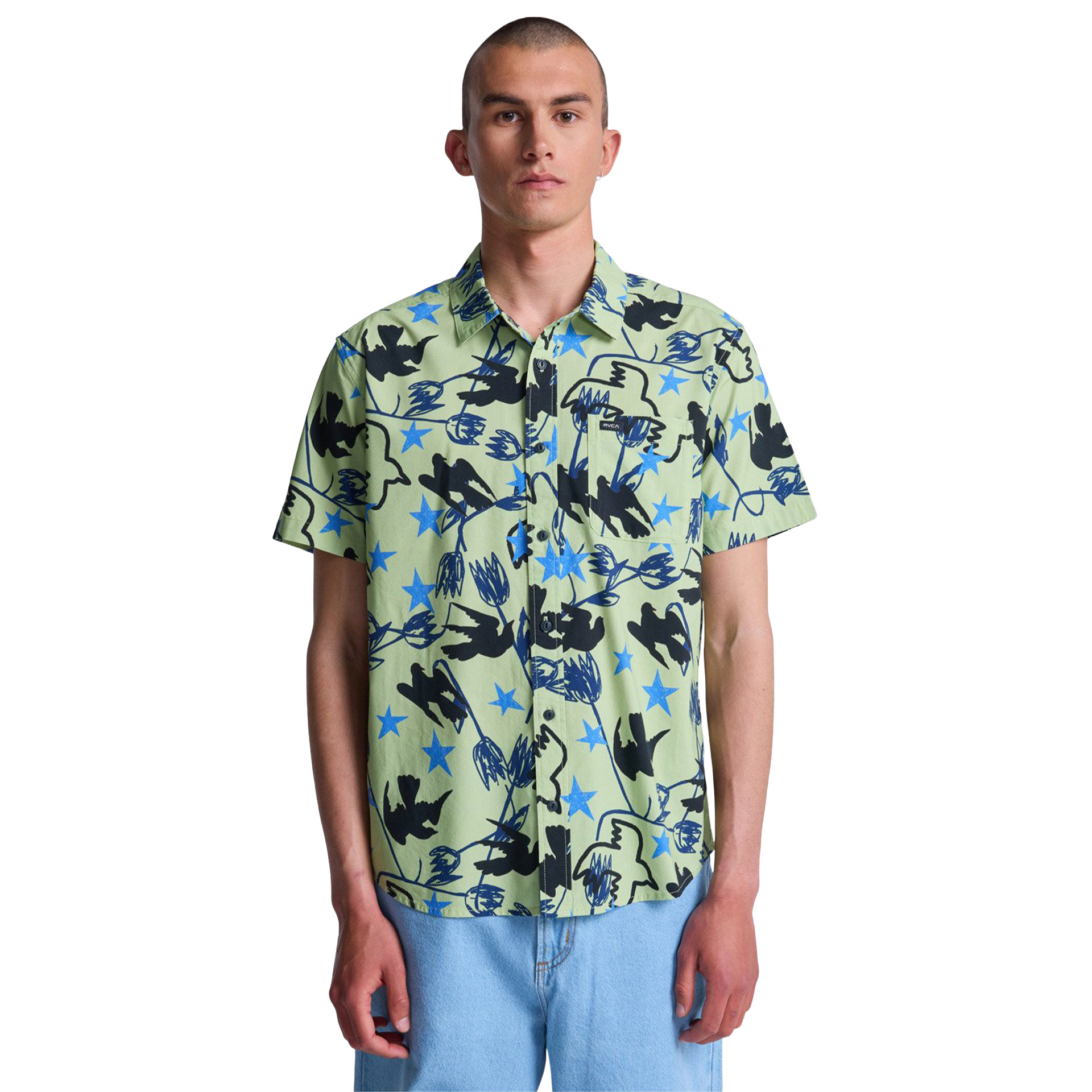 Rvca Camisa Antonia Figueiredo Dive In Beechnut