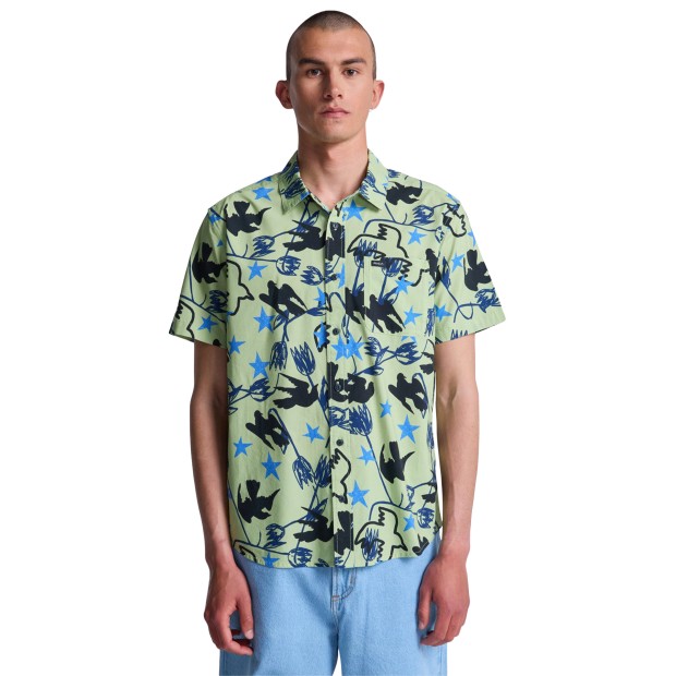 Rvca Camisa Antonia Figueiredo Dive In Beechnut