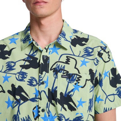 Rvca Camisa Antonia Figueiredo Dive In Beechnut