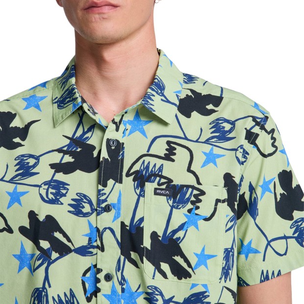 Rvca Camisa Antonia Figueiredo Dive In Beechnut