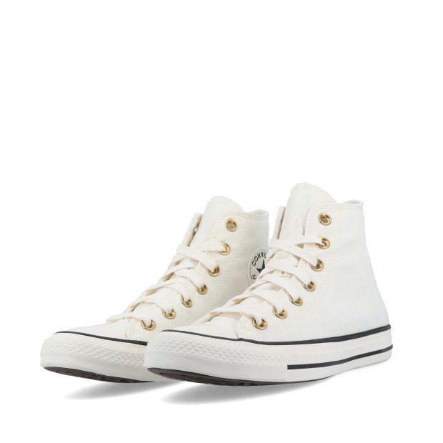 Converse All Star Shine Hi Egret/black/gold