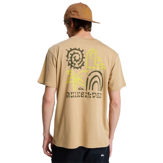 Quiksilver T-shirt Tap In Khaki