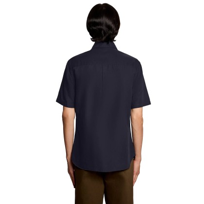 Lyle&Scott Camisa Linen Blend Short Sleeve Dark Navy Lyle&Scott Camisa Linen Blend Short Sleeve Dark Navy