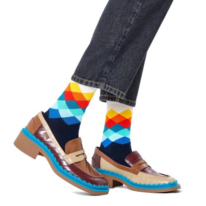 Happy Socks Faded Diamond Preto Happy Socks Faded Diamond Preto