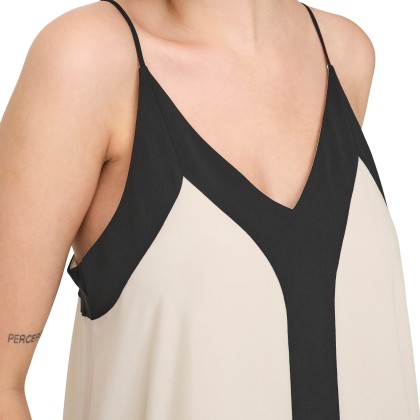 Only Vestido Diana Life Strap Eggnog W Black