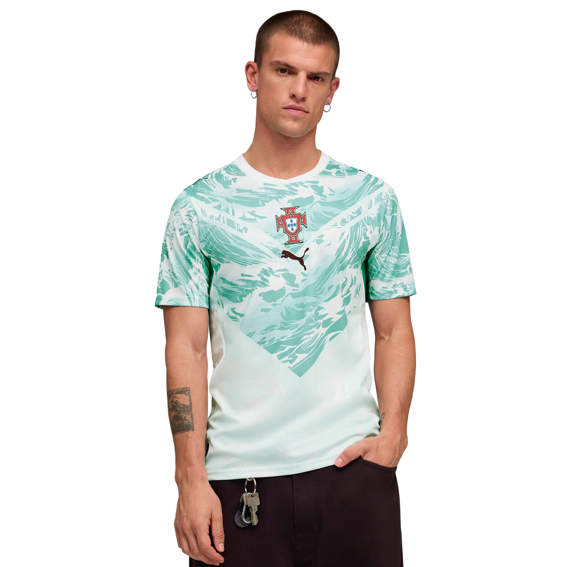 Puma Jersey Fpf Away Replica White/green Lagoon