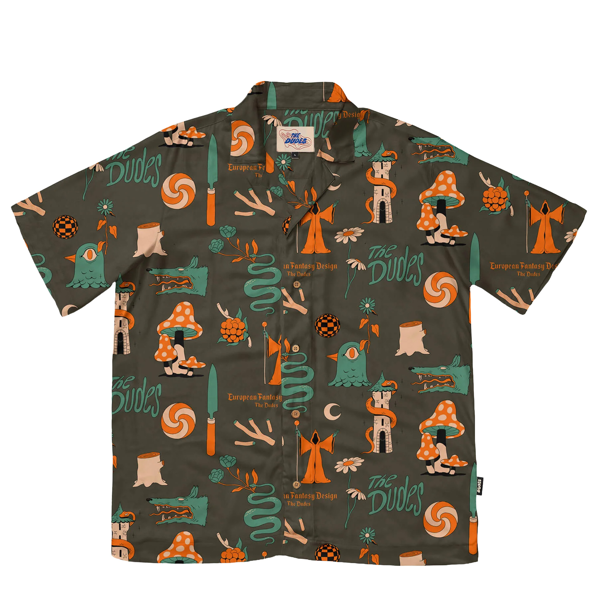 The Dudes Camisa European Fantasy Brown Multicolor