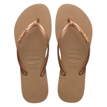 Havaianas Slim Logo Metallic Rose Gold