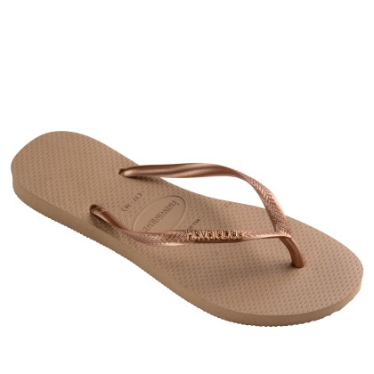 Havaianas Slim Logo Metallic Rose Gold