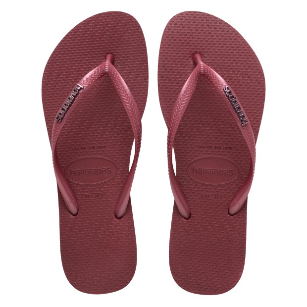 Havaianas Slim Logo Metallic Amaranth