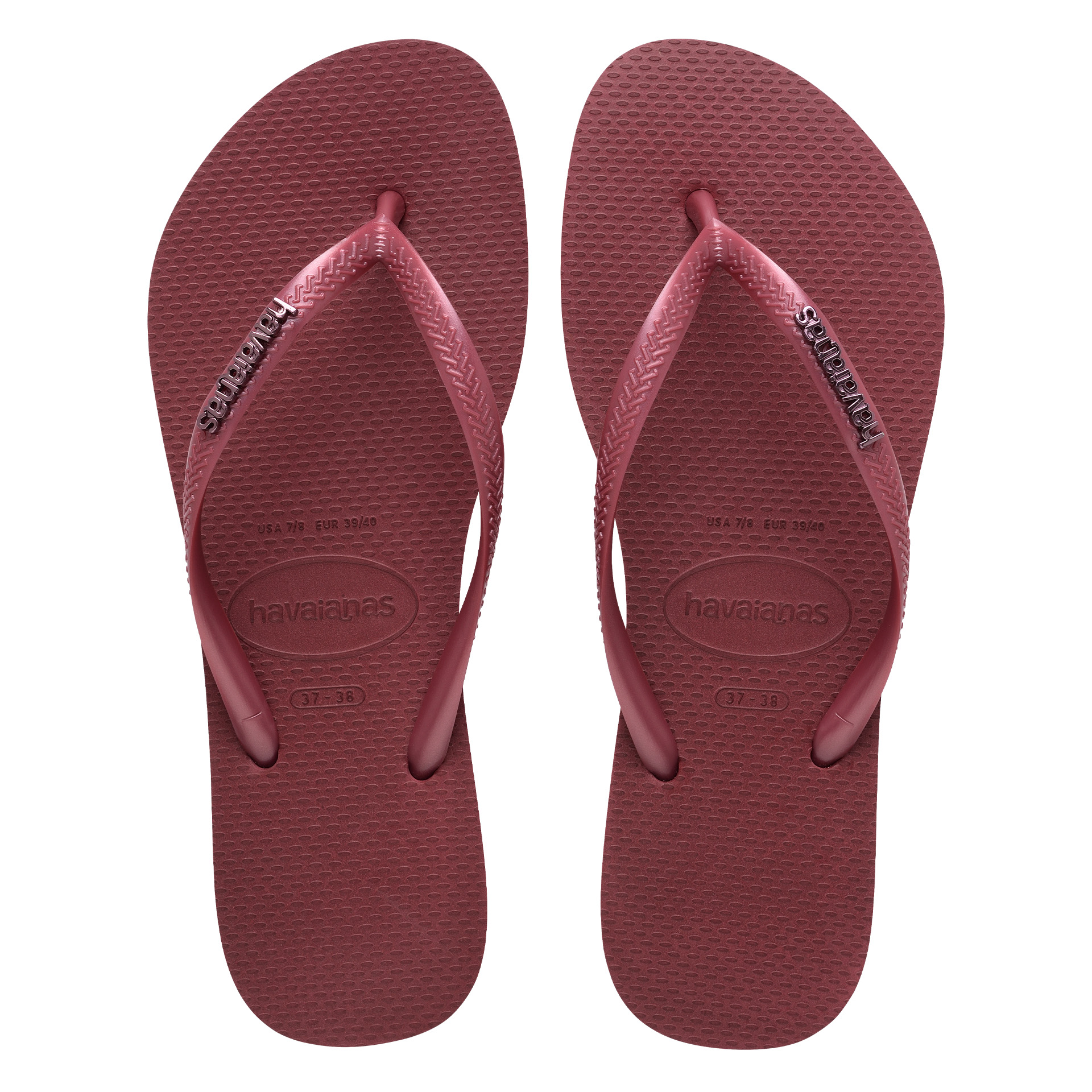 Havaianas Slim Logo Metallic Amaranth