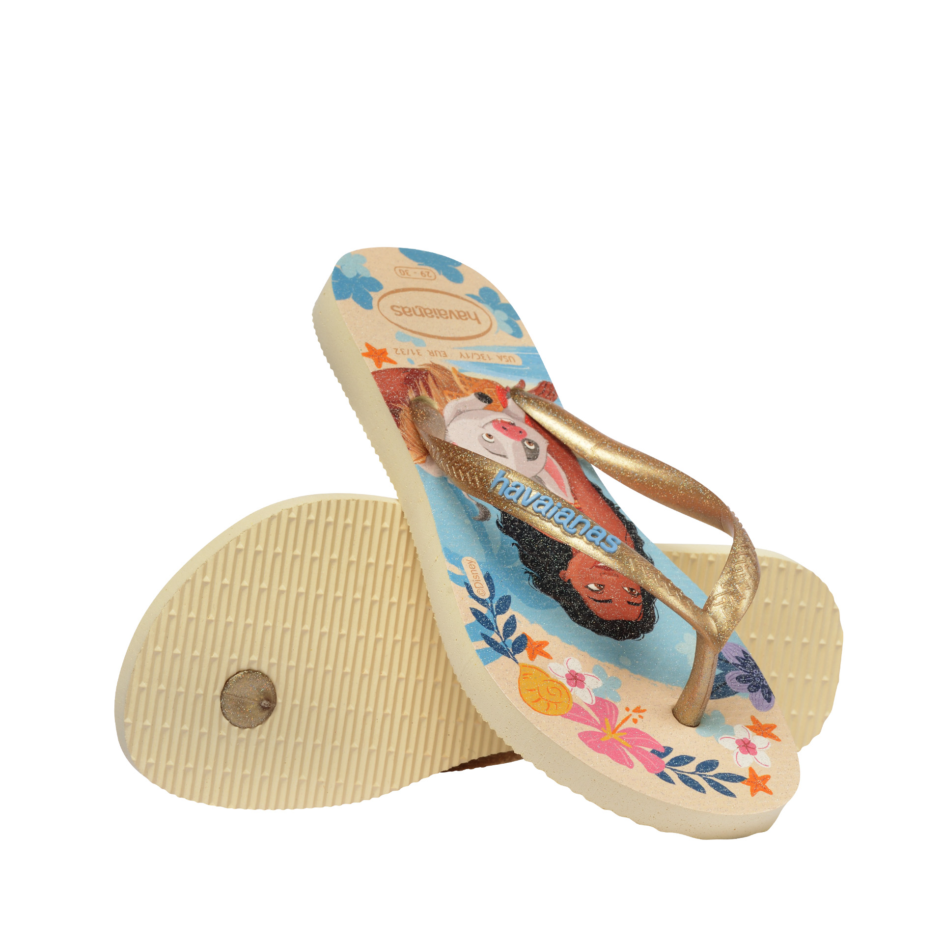 Havaianas Kids Slim Princess Beige Straw/beige Straw