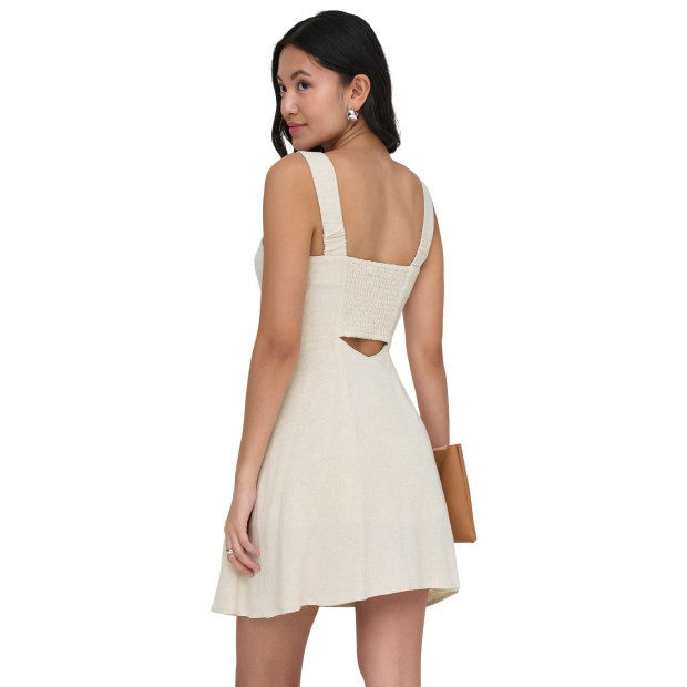 Only Vestido Siesta Linen Moonbeam