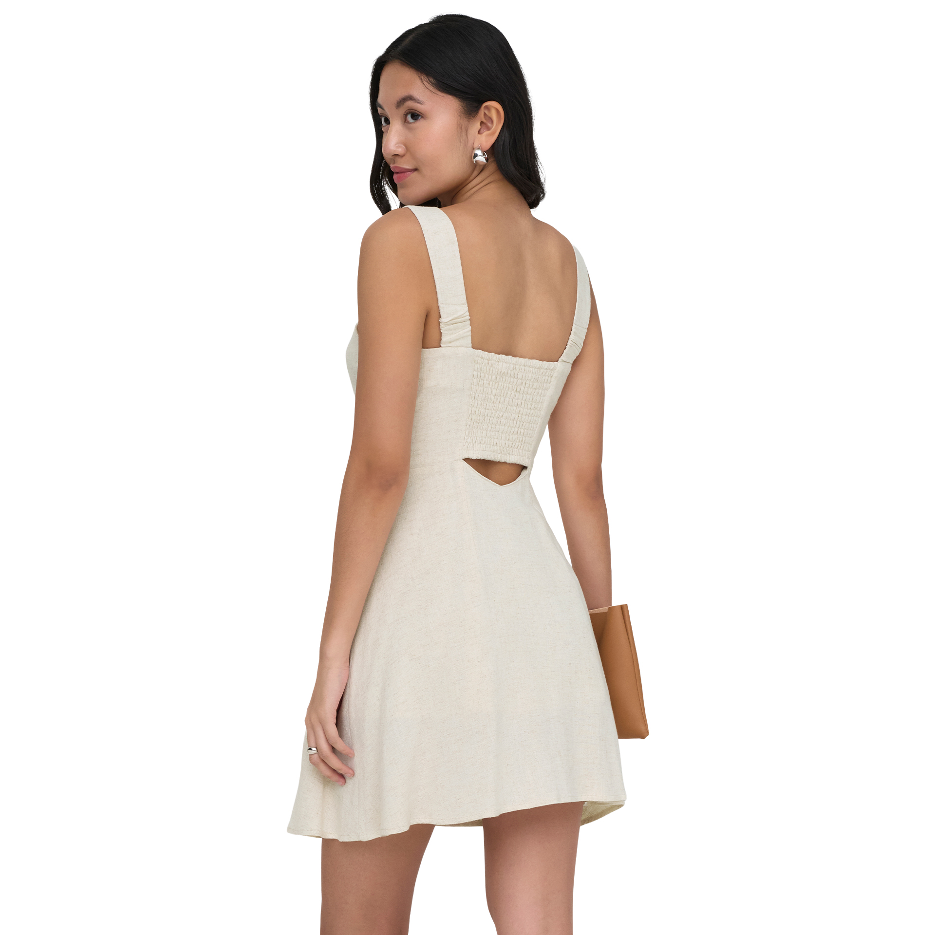 Only Vestido Siesta Linen Moonbeam